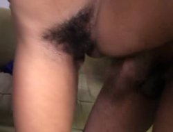 Broad in the beam dark-skinned cock blowjob and ass fuck