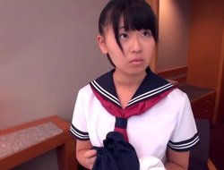 Tiny Japan schoolgirl pussy fingered