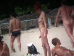 Nudist beach voyeur shoots naked babes sunbathing